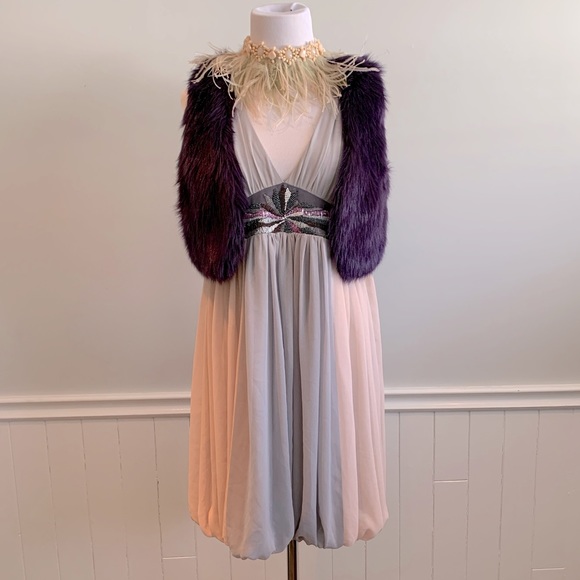 Lovely soft chiffon layered pastel dress - Picture 1 of 8